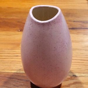 Vtg Vase speckled on light pink color